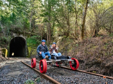 Skunk Train Railcoaster Railbikes, Willits