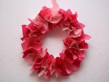 Valentine's Day Tissue Wreath