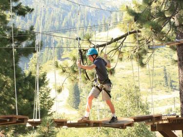 Treetop adventures ropes course Tahoe