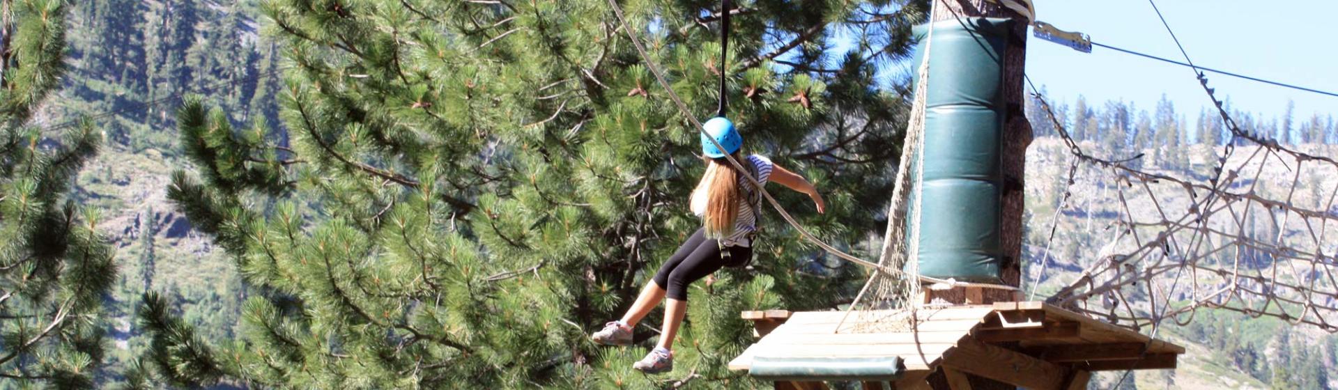 Tahoe treetop ropes course